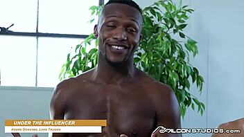 Hunks fuck with big dildos