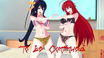 Insane! Rias Gremory and Akeno Demand Wild Action in HS DxD NTR!