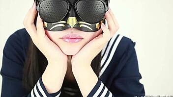 asian tongue spit fetish with japanese saliva play