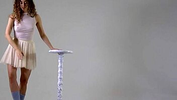 Flexible Teen 18+ Urusula Fe Stretching Nude at Gym Workout