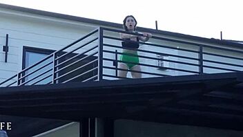 My neighbor Chloe Surreal catches me spying