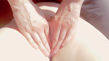 step daddy’s sensual massage on my tight 18+ pussy feels so good with a wild finish