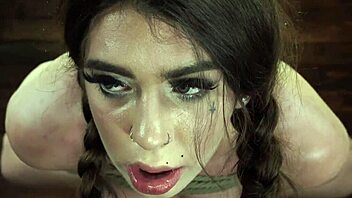 Hogtie Suspension Play with Petite 18+ Brunette Kink