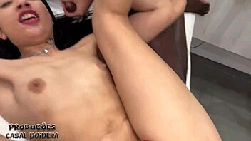 Skinny Eva Perez Screams During Intense Anal Fucking and Facial Cumshot