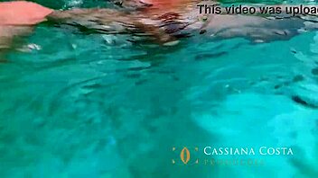 Naked In Pool, Sucking Big Cock Then Anal!