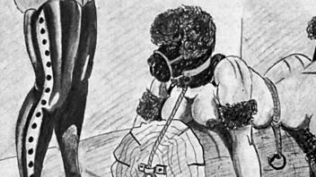 Vintage erotic cartoon drawings from retro era