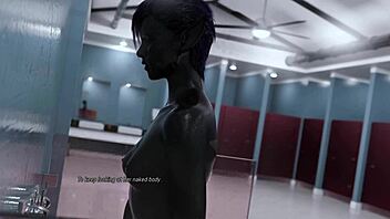 Steamy shower session with a curvaceous babe in 3D