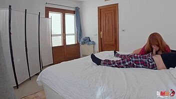 Stepmom whispers, 'I crave your sperm for my wet pussy.'