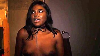 Ebony Yara Skye has her first experience at the gloryhole