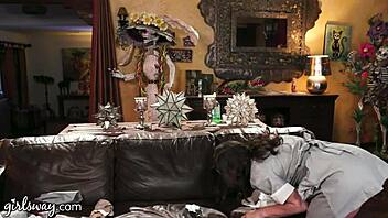 Girlsway’s Luna Star forces pervert maid Abella Danger to squirt hard during intense muff diving!