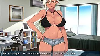 In Kanobitch ep2, she teases and becomes a slut in the game.