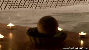 The amazing blonde seduces her lover with a sensual blowjob and erotic massage.