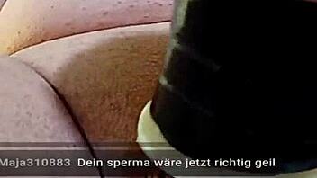 Jerking my cock on livecam while using my toy