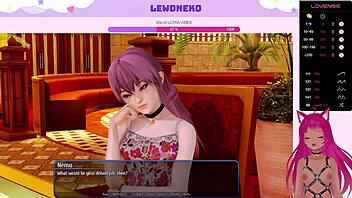 Vtuber Lewdneko dominates Harem Hotel with intense creampie and BDSM action in part 22.