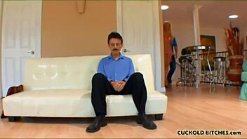 Watch a real man fuck my pussy! Old Femdom Humiliates Slave!