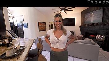 misty meaner, cheating step sister, craves my cock in pov tease