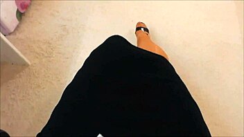 Hot curvy legs in pantyhose pov