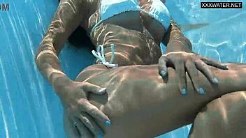 Hey, ever seen milf Angelica naked by the pool like this?