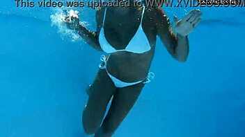 Hey, ever seen milf Angelica naked by the pool like this?