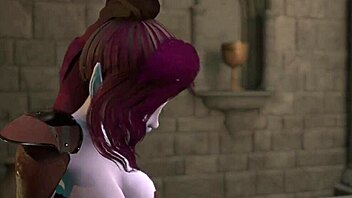 Busty Elf Dominates Cock