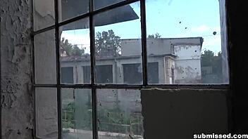 struggling babe gets TIED UP in lesbian bondage with vibrator