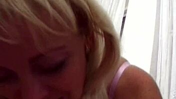 Blonde Horny Milf Bombshell Sucks and Fucks My Dick Hard. She's a Classy Smoker!