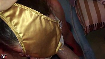 French Amateur Compilation In Satin Lingerie Blowjob