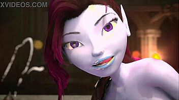 Busty Elf Dominates Cock