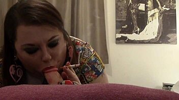 BBW Tina Snua practices smoking BJs for daddy