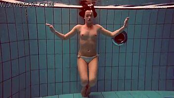 See Alla swimming naked in the hot tub