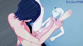 gawr gura and watson amelia have intense sex in hentai