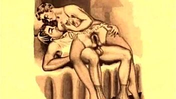 these vintage erotic drawings are so retro and fun to look at