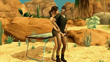 Sims 4 Tomb Raider parody with Egyptian phalos anal action part 1