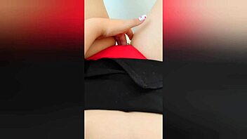 young stepsister masturbates wet pussy through panties