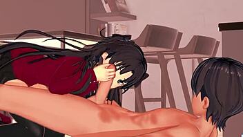 Lita chevy deep-throats huge cock for cumshot 😍