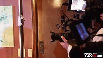 Kayley Gunner in cowgirl, handjob, and titty fuck interview scene