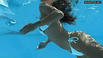 Hey, ever seen milf Angelica naked by the pool like this?