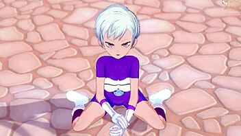 chirai from dragon ball gets naughty with monster after training session