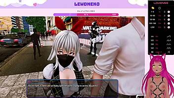 Vtuber Lewdneko dominates Harem Hotel with intense creampie and BDSM action in part 22.