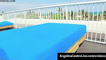 Sweet Cuban Angelina Castro Bent Over on Rooftop: Vibrator Toys or Group Bang?