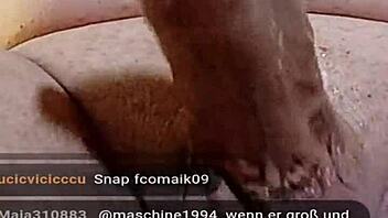 Jerking my cock on livecam while using my toy