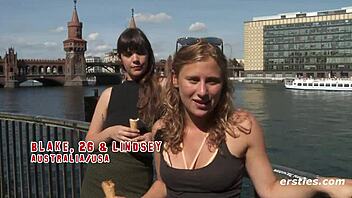 Blake and lindsey lick ice cream then pussies