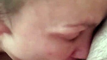 She tried to swallow all that cum, but it was too much!