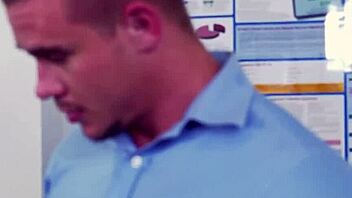 Nasty hunk gets sucked by a muscled bear leading to a hardcore threesome