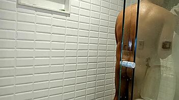 Latina Ebony Couple Plays In Bathroom, Sucking Black Pornstar's Cock Hard In Brazilian Amateur Sex