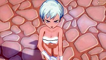 chirai from dragon ball gets naughty with monster after training session