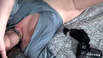 hot milf heather c payne says 'give me that bj' while rubbing wet cunt