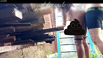 On my friend's anniversary, I fucked his hot Indian teen in the backyard! 😈