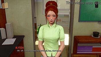 in ripples 7, a curvy teen gets her clothes ripped in an anime game