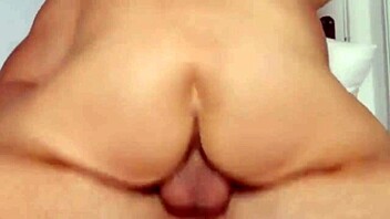 Intense double creampie and powerful squirt from tight shaved pussy with loud moans in taboo reality scene